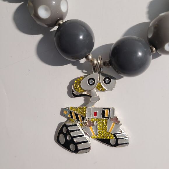 Bubblegum WALLE-E  Pendant Necklace *KIDS SIZE* 17" for kids 3+ yrs old - Picture 2 of 6